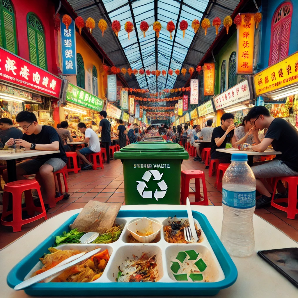 chinatown hawker leftovers consumption